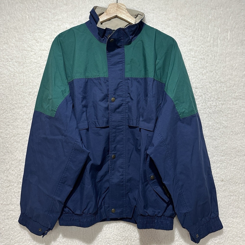 Vintage Tourney Color Block Golf Windbreaker Waterproof‎ Gore-Tex Sz L USA Made